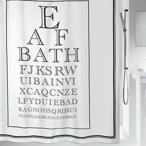 Шторка для ванной комнаты Spirella VISTA Polyester 180х200 см Белый (10.17889)