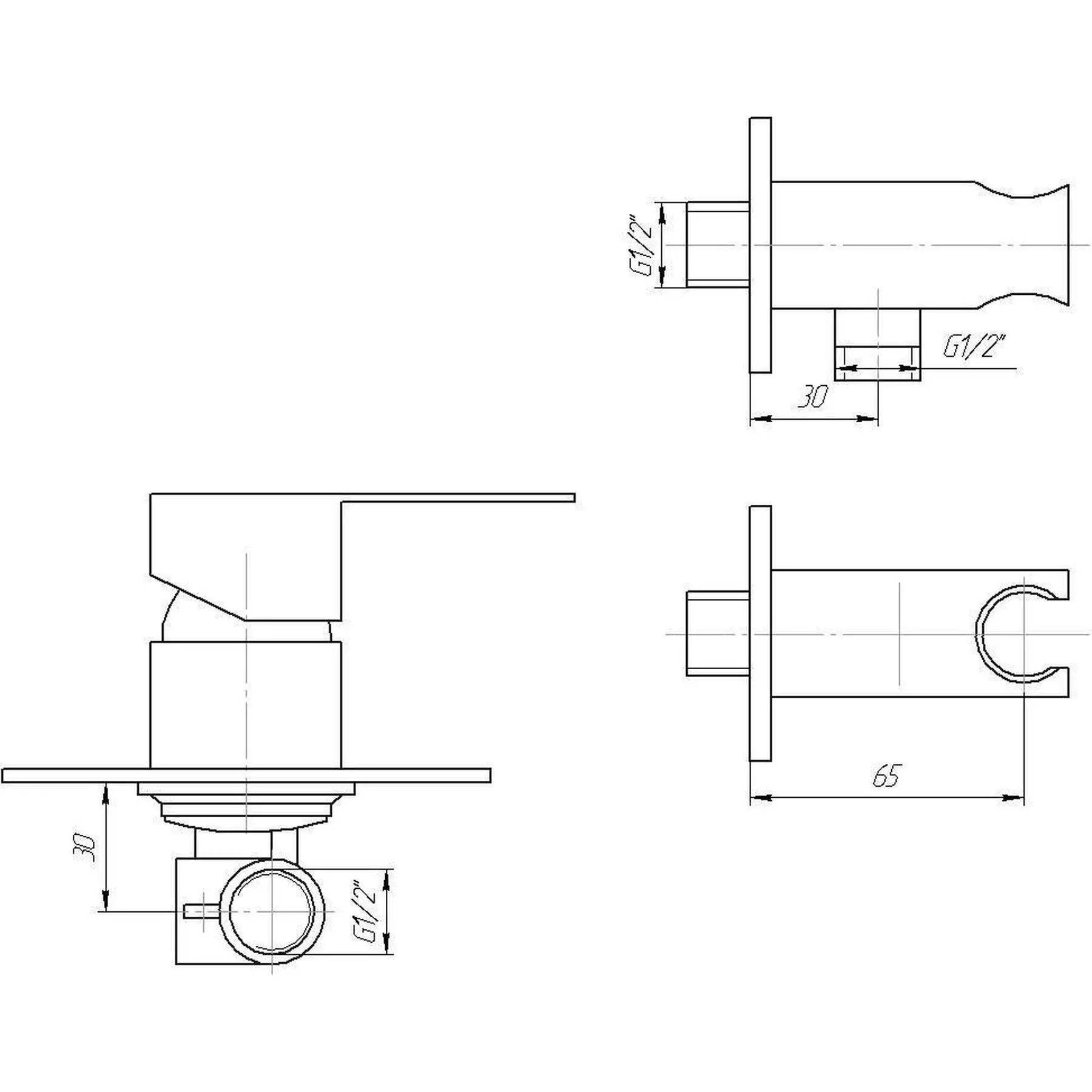 Змішувач гігієнічний TOPAZ Barts TB-G 07735-H36 (GSR-000016608) - фото 4