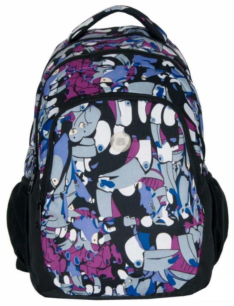 Городской рюкзак с ярким принтом PASO 21 л Разноцветный (16-699PA)