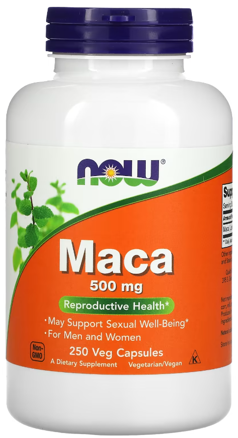 Добавка Now Foods Маку перуанская Maca 500 мг 250 вегетарианских капсул