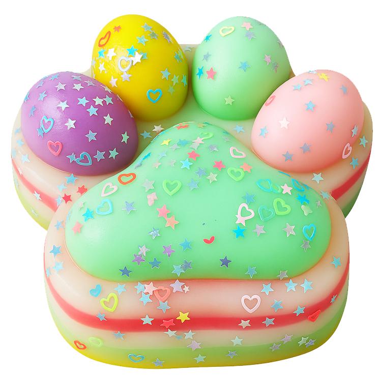 Антистресс Таба Лапка Гигант с блестками 12 см Разноцветный (26754182)