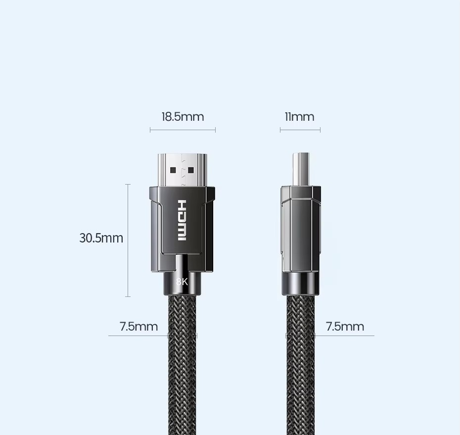 Кабель UGREEN HDMI HD135 M/M Round 3 м Grey (80602) - фото 8 Кабель UGREEN HDMI HD135 M/M Round 3 м Grey (80602) - фото 8