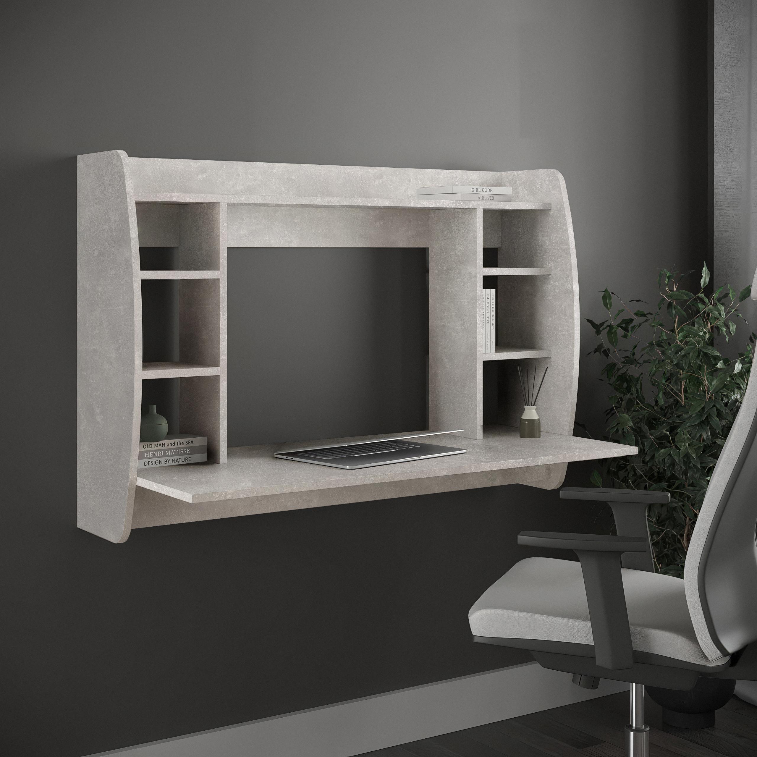 Стіл письмовий навісний S-3 1100х490х750 мм Бетон