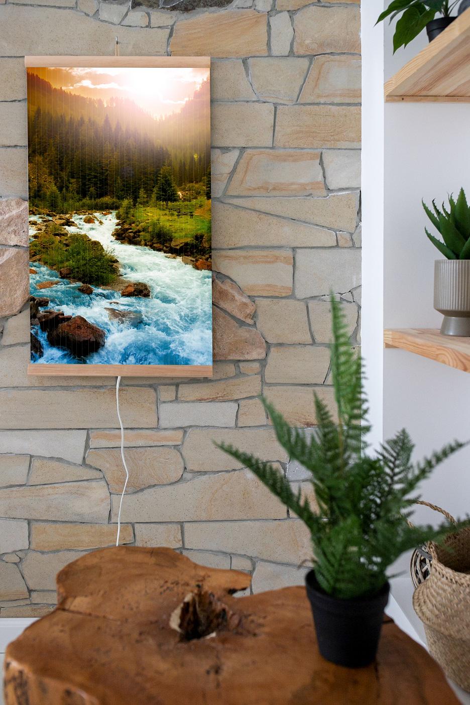 Инфракрасный обогреватель настенный Горная река 100х57 см (1407) - фото 5