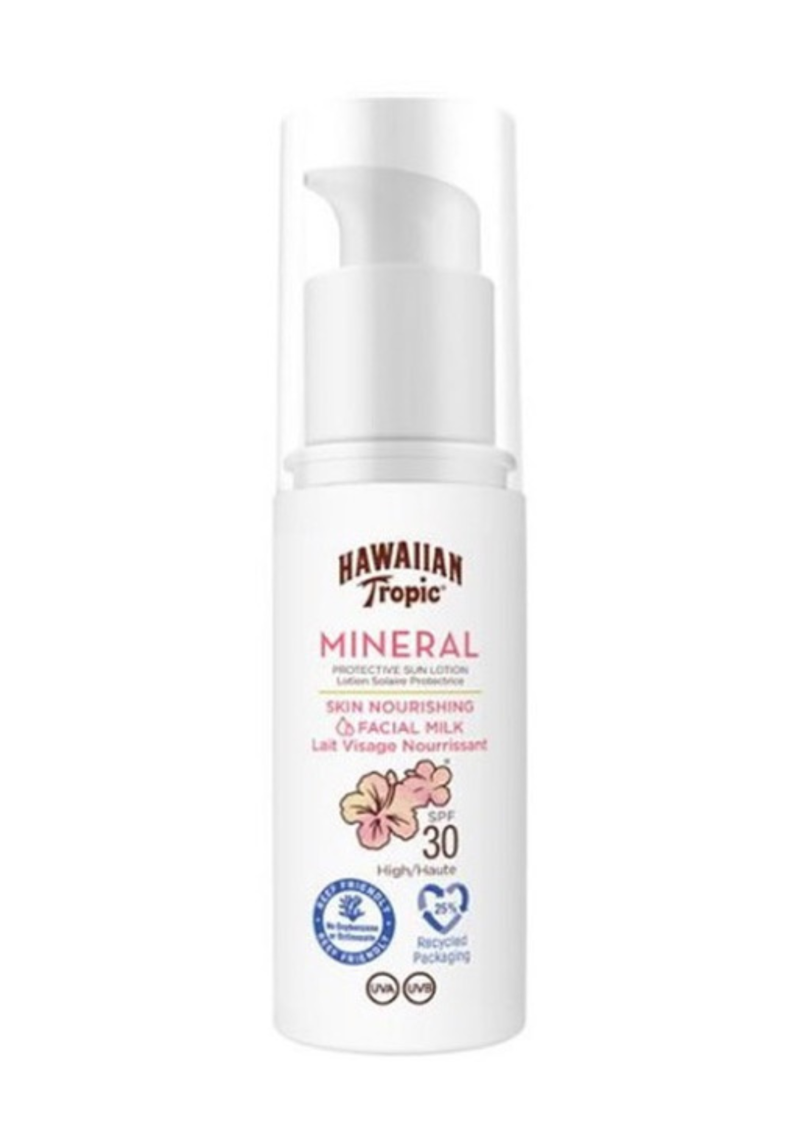 Молочко для обличчя Hawaiian Tropic Mineral Facial Protective Milk SPF30 сонцезахисне 50 мл