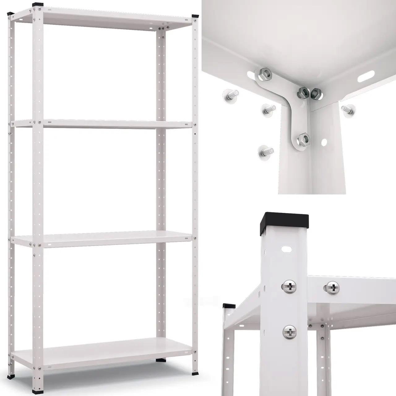 Стеллаж металлический Homart W40-4 150х75х30 см Белый (9915) - фото 3