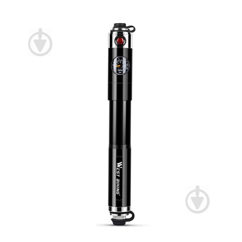 Насос велосипедный West Biking YP0711060 Black с индикатором манометром
