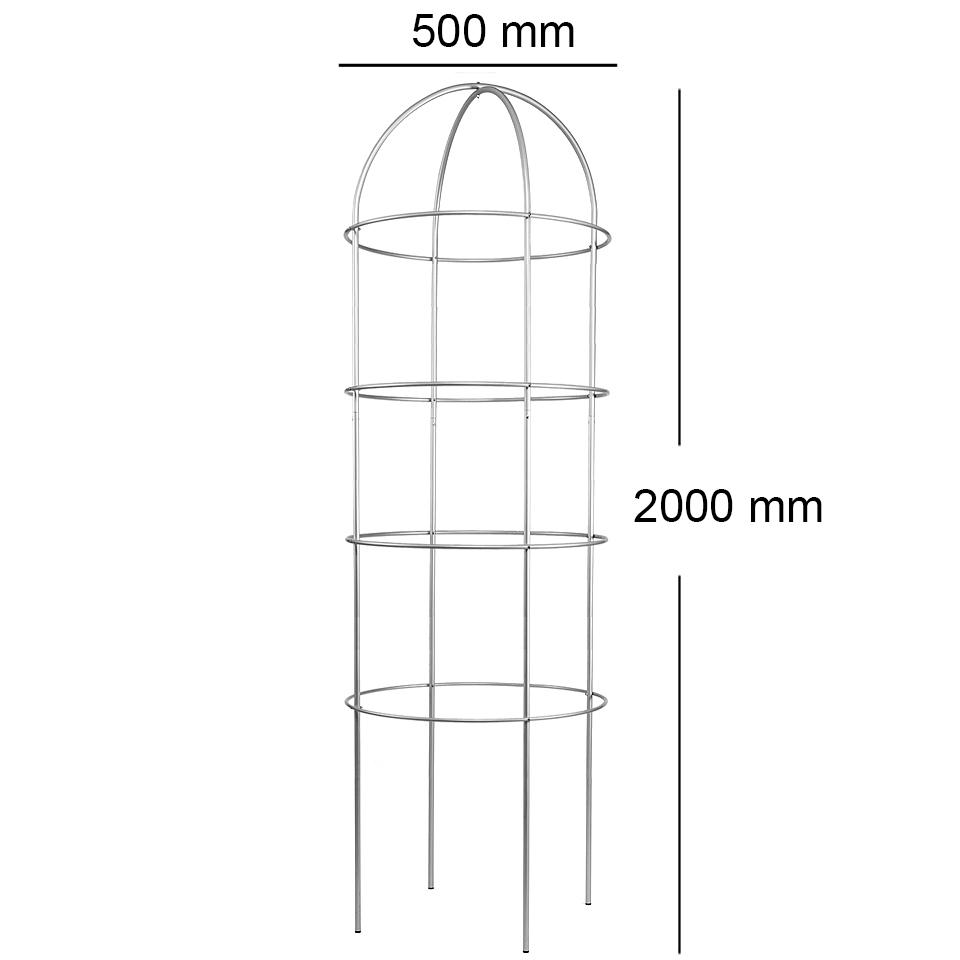 Опора для растений арочно-кольцевая на четыре кольца 2000х500х500 мм (АКО-D16/D8-2000*500/4) - фото 2 Опора для растений арочно-кольцевая на четыре кольца 2000х500х500 мм (АКО-D16/D8-2000*500/4) - фото 2