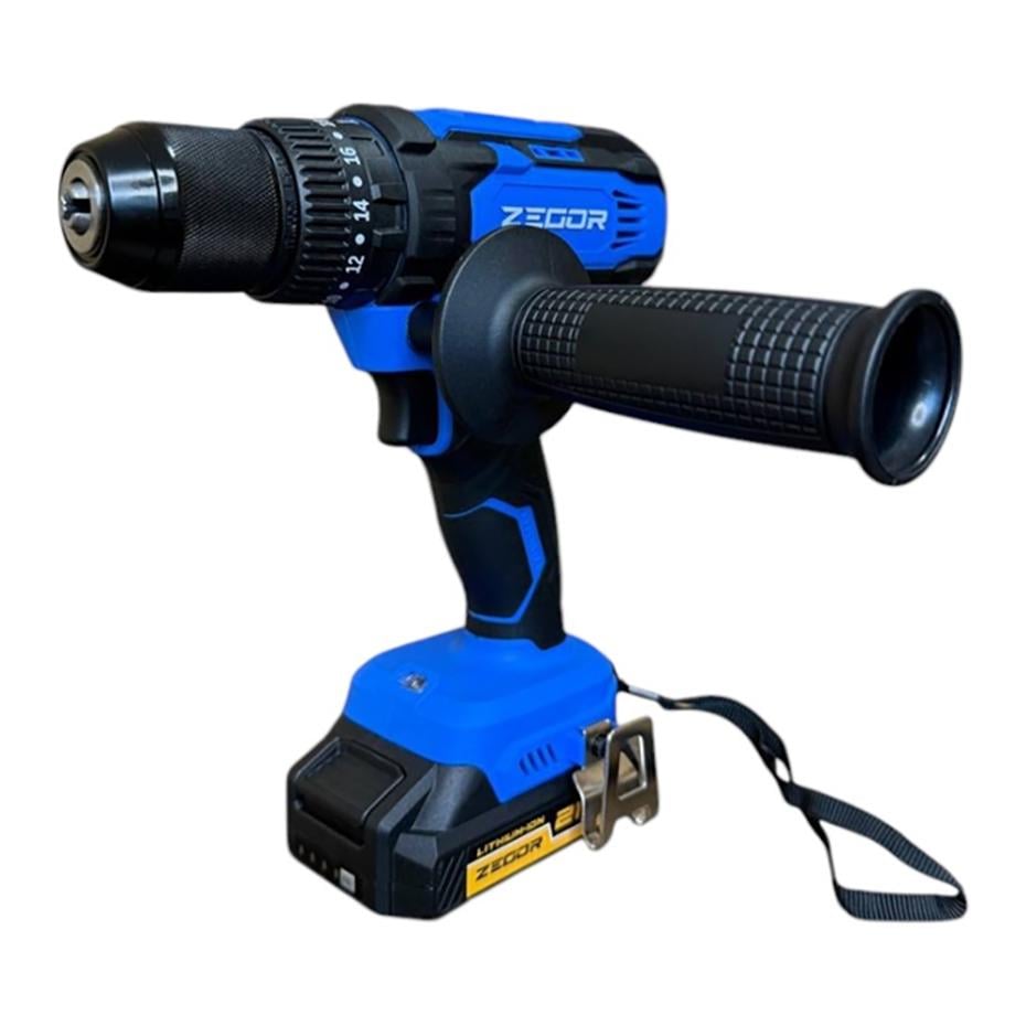 Шуруповерт ударный аккумуляторный Zegor CDA-21H PLUS/21В/2 скорости/2 батареи 21В 2Ач/реверс/подсветка/кейс