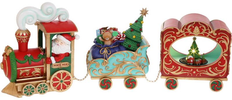 Декоративная фигура Поезд Санты 74х31 см полистоун (BD-838-355)