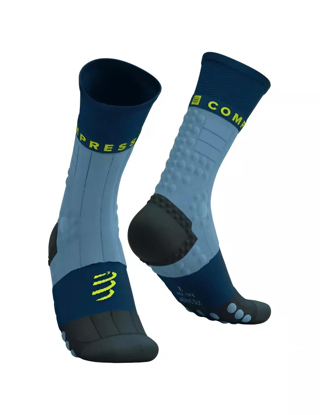 Носки спортивные компрессионные Compressport Pro Racing Socks Winter Trail T4 Denim/Poseidon (SCRU2045096T4)