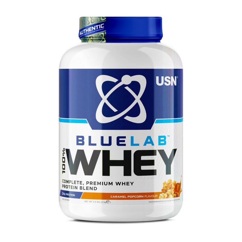 Протеїн сироватковий USN Blue Lab 100% Whey 2 кг Карамельний попкорн