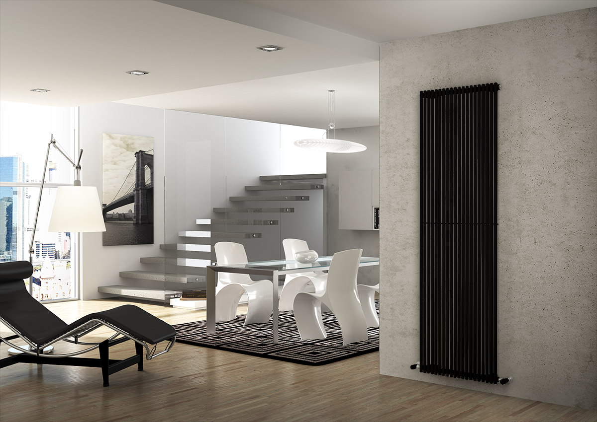 Радиатор дизайнерский вертикальный IRSAP Arpa18_1 1820x490 мм Черный (ir294wh3) Радиатор дизайнерский вертикальный IRSAP Arpa18_1 1820x490 мм Черный (ir294wh3)