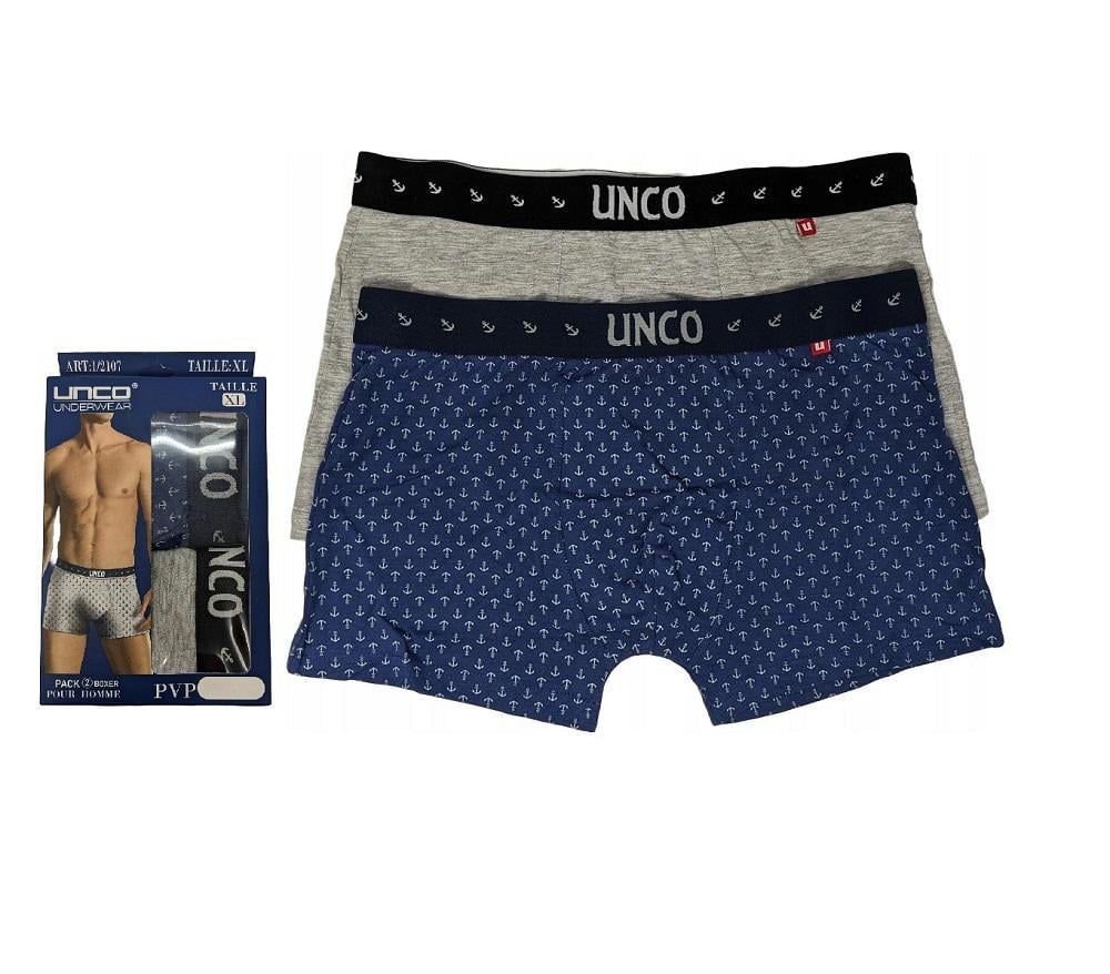 Трусы-боксеры мужские UNCO Underwear 2 шт. M Blue/Grey (1/2107-1-M) Трусы-боксеры мужские UNCO Underwear 2 шт. M Blue/Grey (1/2107-1-M)