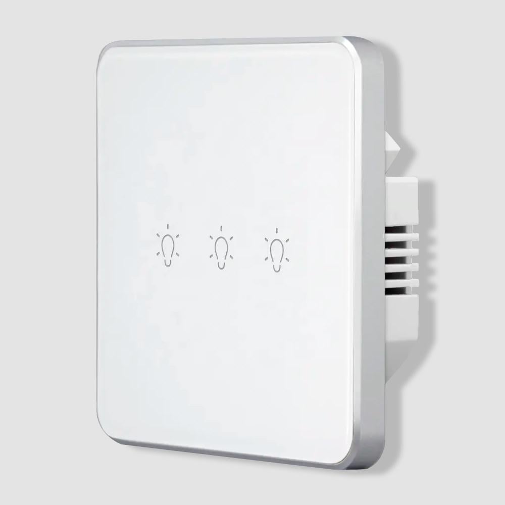 Вимикач Zigbee сенсорний Tuya smart 3 клавіші Білий