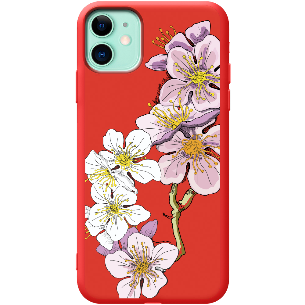 Чехол Boxface iPhone 11 Cherry Blossom Красный силикон (38184-cc4-43041)