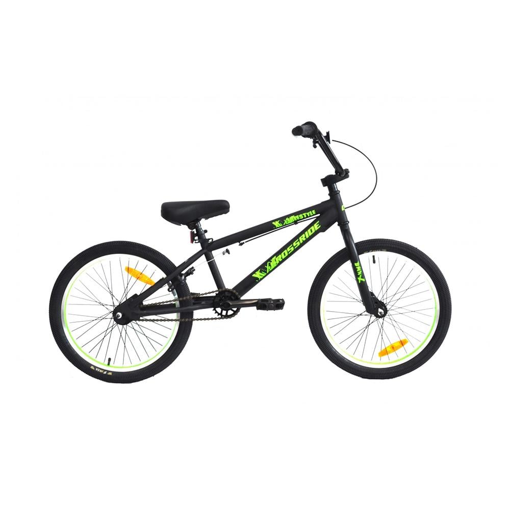 Велосипед Crossride Freestyle 20" 2021 Черно-зеленый (ard-0485-З)