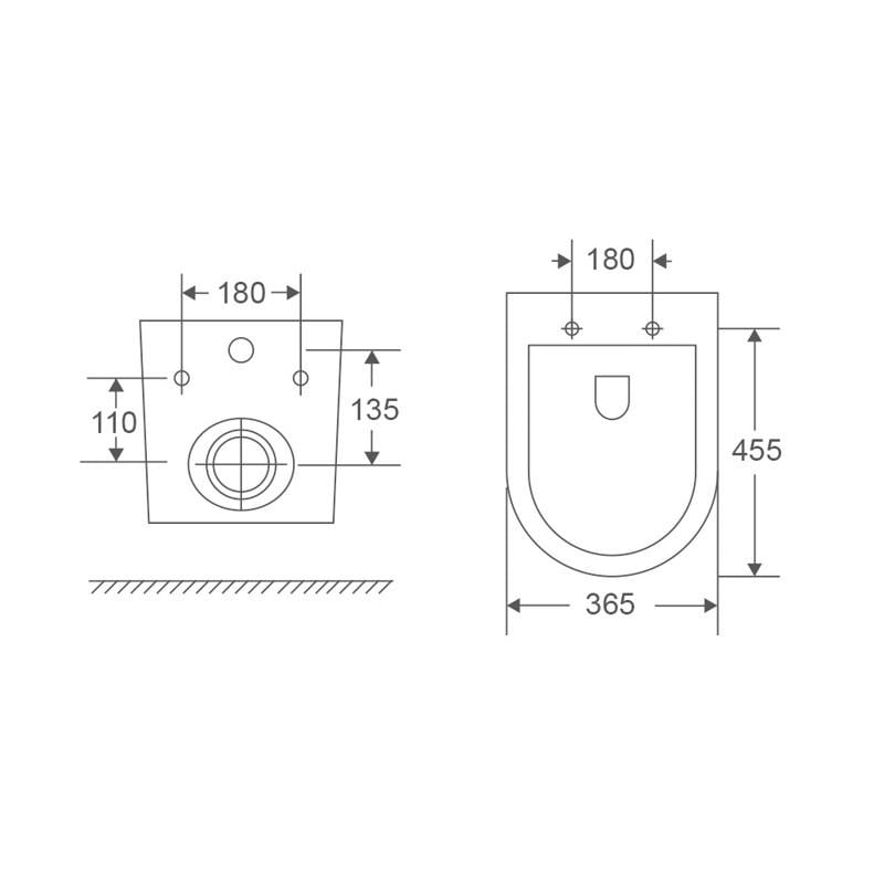 Унитаз подвесной MIXXUS Premium Ellipse-0303-R система смыва RIMLESS 520x365x360 мм Black (MP6464) - фото 2