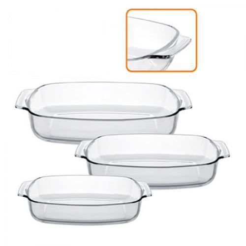 Набір скляних деко прямокутних Firex 3 шт. (MS-0467) - фото 3