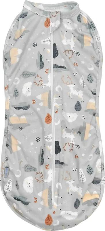 Пеленка-кокон на молнии Dexter's Лес 56-62 см Серый