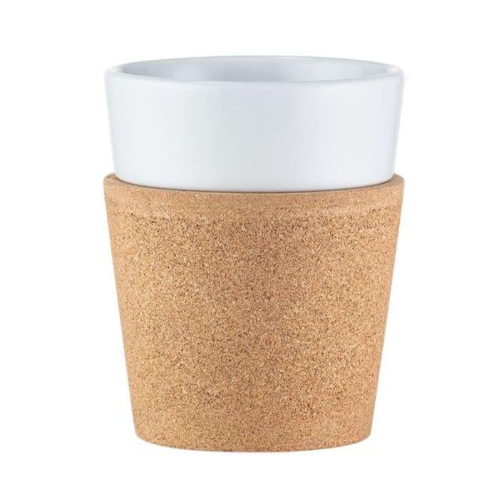 Набор чашек для кофе Bodum Bistro пробковой защитой фарфора 2 пр. 300 мл (2540174) Набор чашек для кофе Bodum Bistro пробковой защитой фарфора 2 пр. 300 мл (2540174)