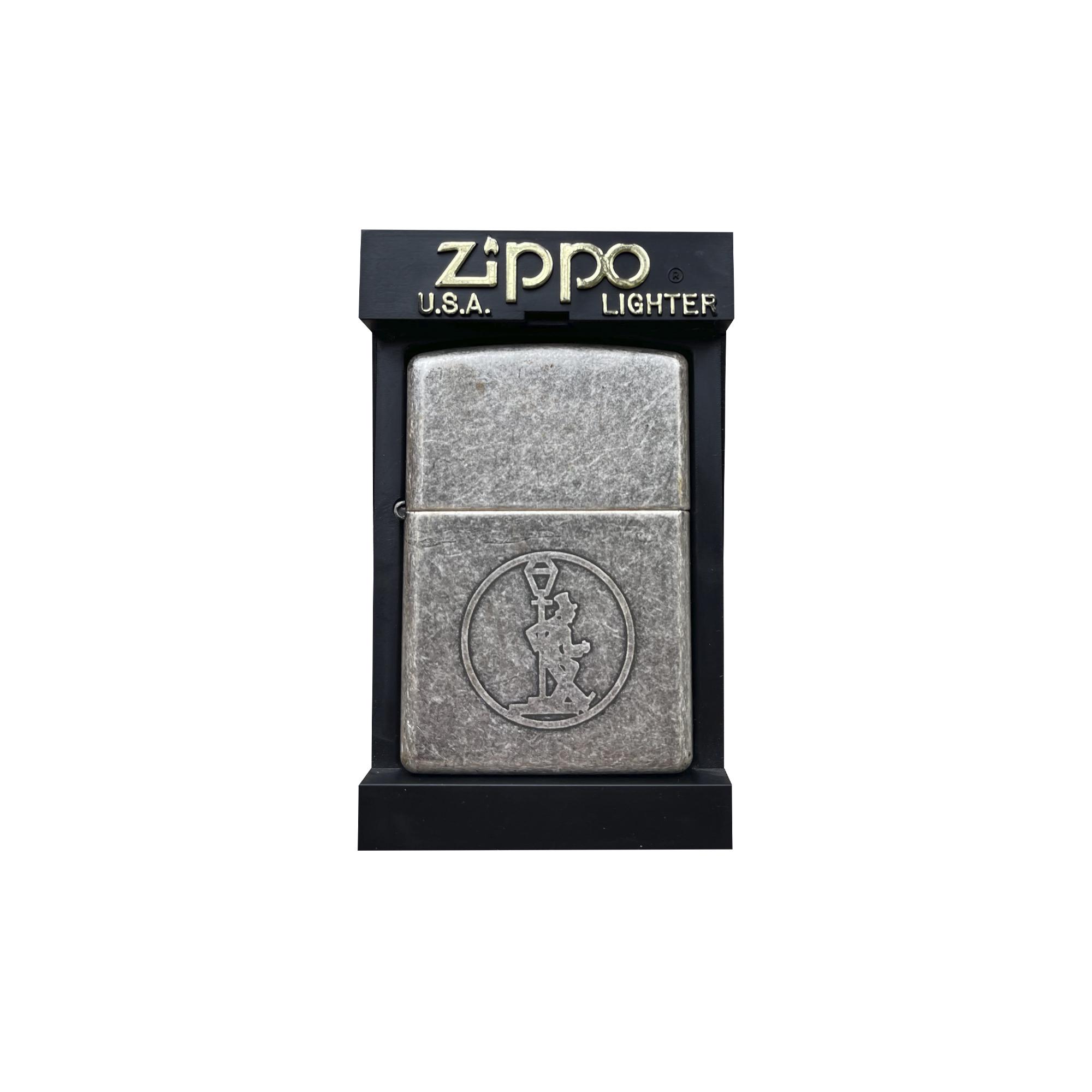 Зажигалка Zippo Винтаж Antique Silver Lamppost Post Reveler 1998 (1412)
