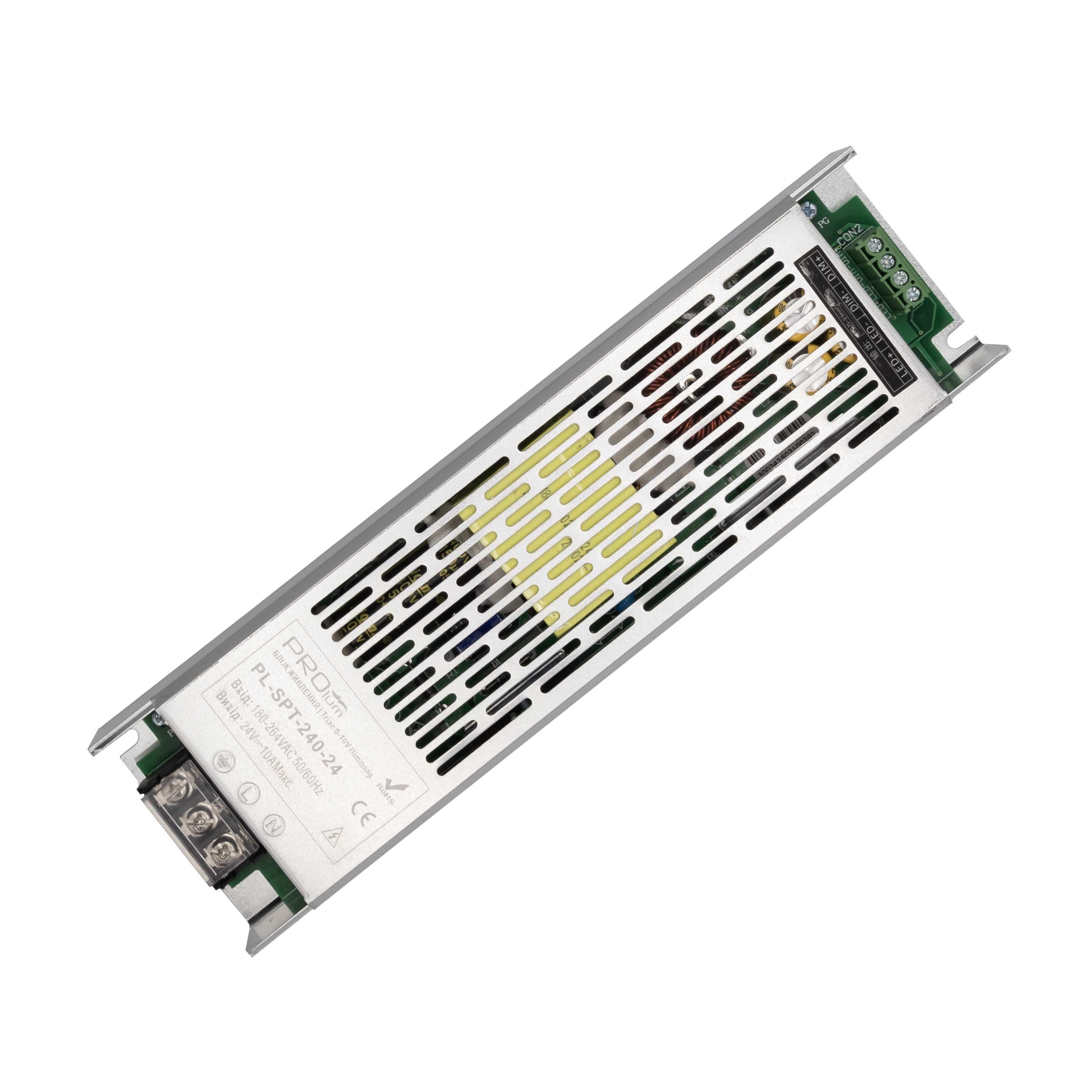 Блок питания Prolum PRO SLIM Series-SPT 2в1 Triac/0-10V 240W DC24V IP20 10А (28542064)