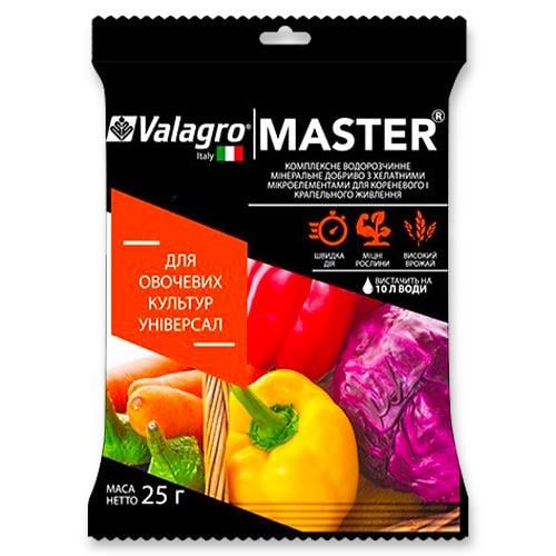 Добриво мінеральне Florium Master комплексне для овочевих культур 25 г (NPK 18.18.18)