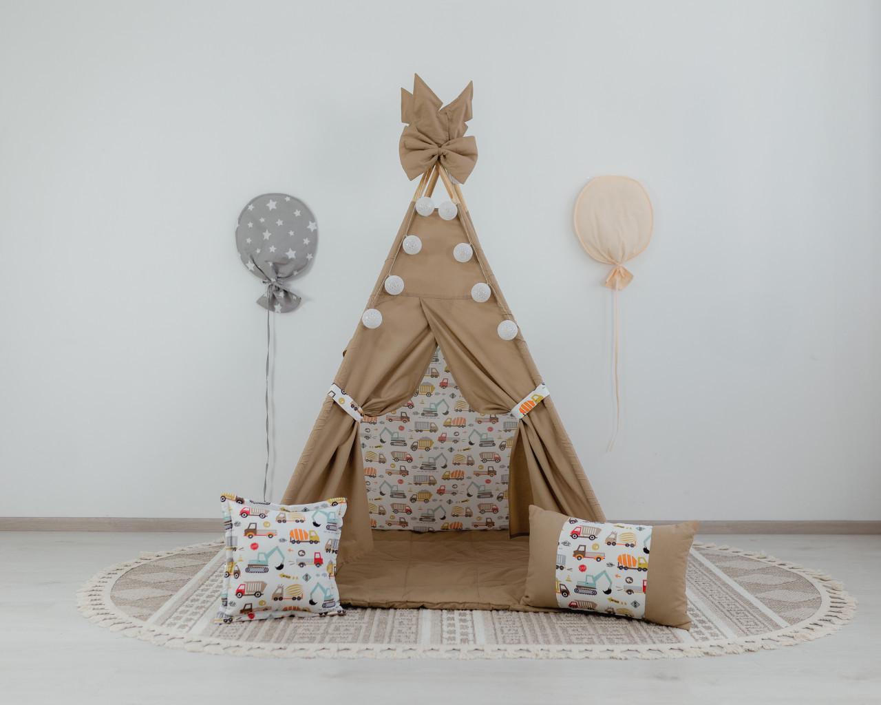 Вігвам для дитини Машинки з матрацом і подушками - фото 4 Вігвам для дитини Машинки з матрацом і подушками - фото 4