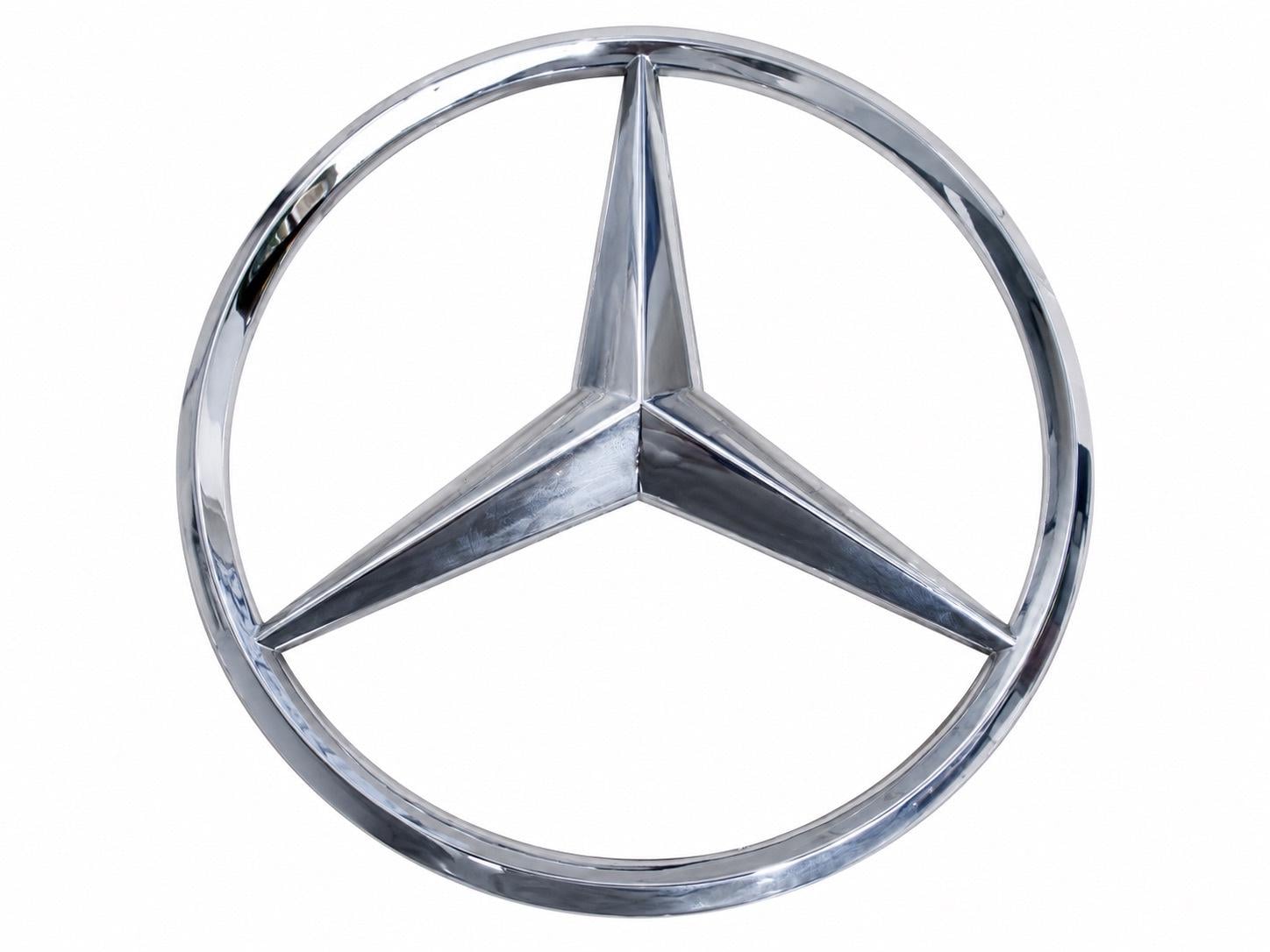 Эмблема передняя Davs Auto для Mercedes GLC X253 2015-2022 гг. abs-пластик 21 см Хром (190384)