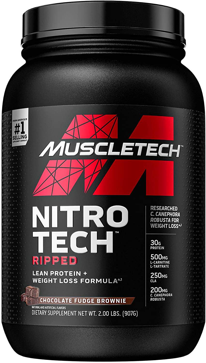 Протеин Nitro Tech Ripped Lean Weight Loss Chocolate Fudge Brownie 907 г