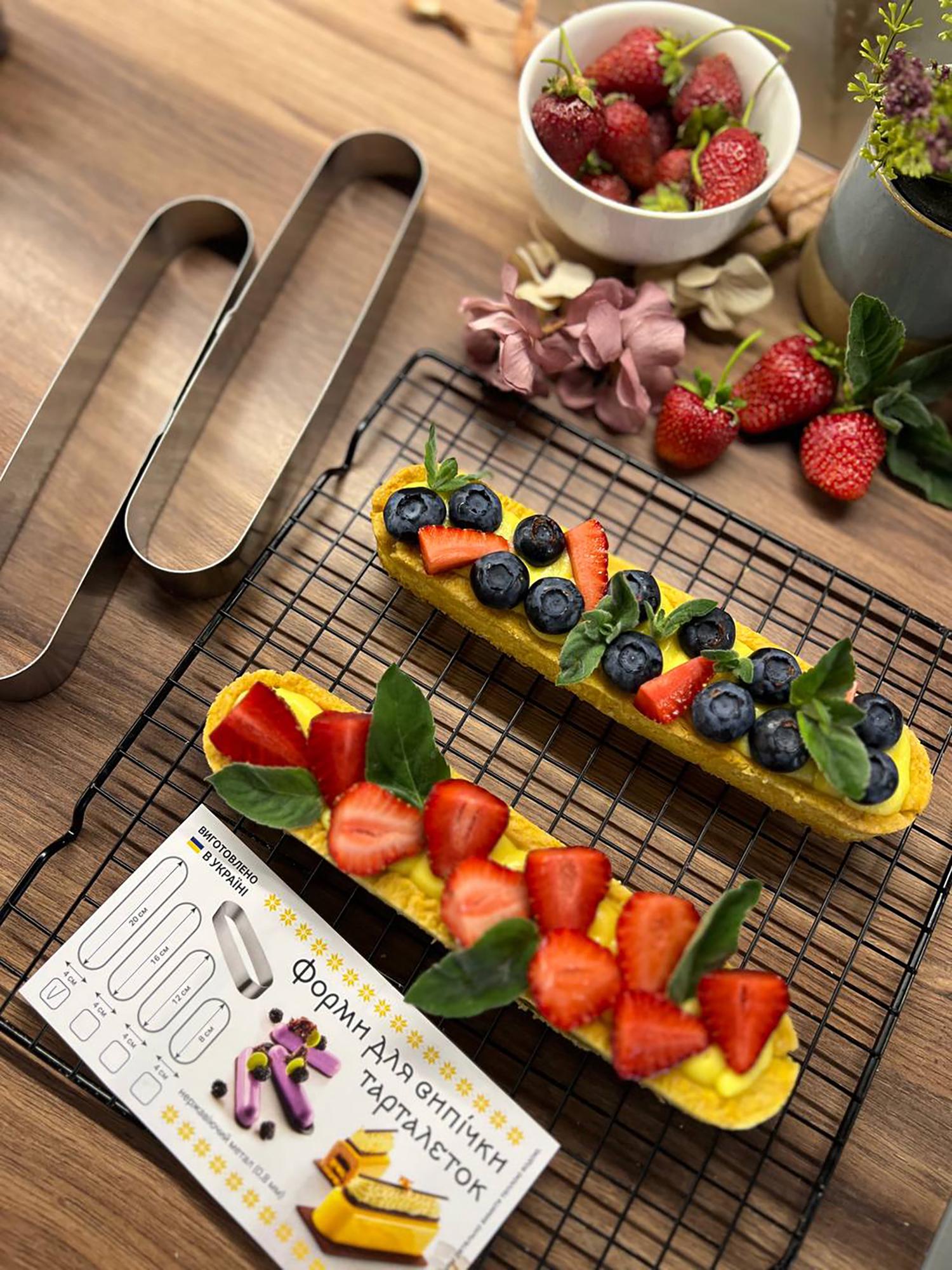 Набір формочок для еклерів/тістечок та тарталеток 4 шт. 20х4х2,5 см - фото 9 Набір формочок для еклерів/тістечок та тарталеток 4 шт. 20х4х2,5 см - фото 9