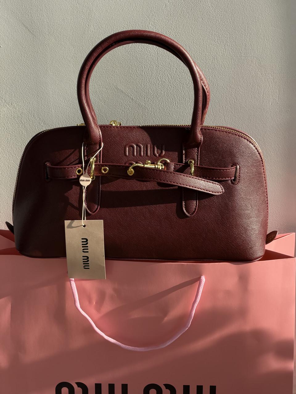 Сумка женская Miu Miu Aventure Nappa Leather классическая кросс боди Бургунди (2448026985) Сумка женская Miu Miu Aventure Nappa Leather классическая кросс боди Бургунди (2448026985)