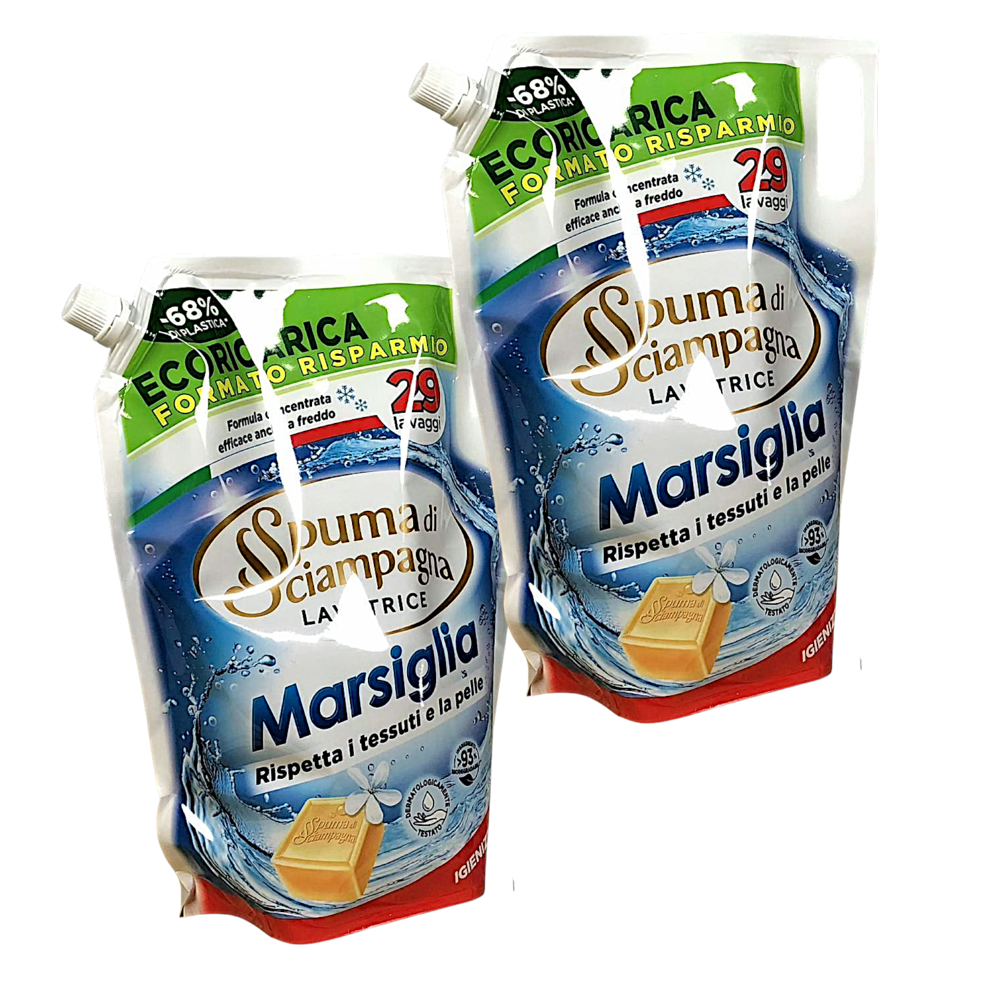 Набор геля концентрат для белого и цветного Spuma Di Sciampagna Marsiglia 29 стирок 1,305 л 2 шт. (0015423-2)
