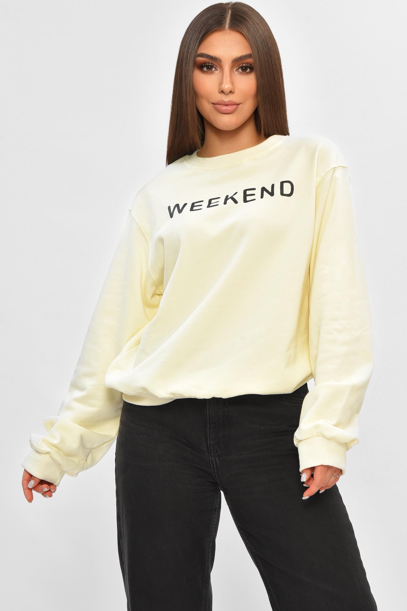 Світшот жіночий 205668 M Білий - фото 1 Світшот жіночий 205668 M Білий - фото 1