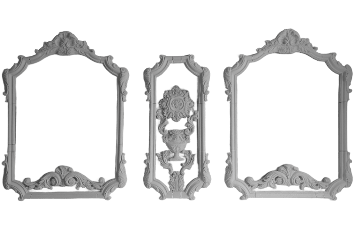 Комплект декоративных рамок гипсовых 3 шт. 1430/2520 мм (29052864)