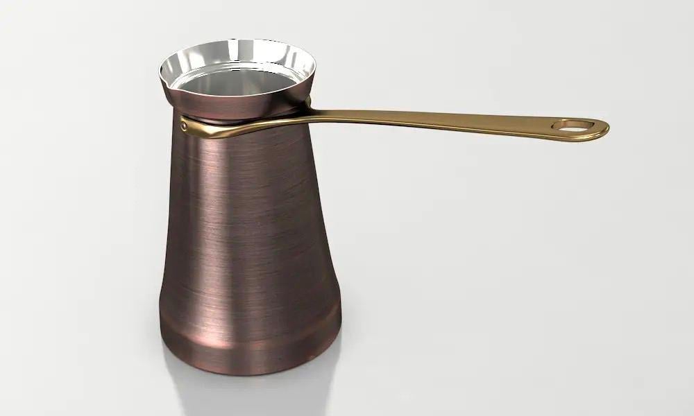 Джезва для приготовления кофе на песке ZH Восток 200 мл патина Медный темный (z200pp)
