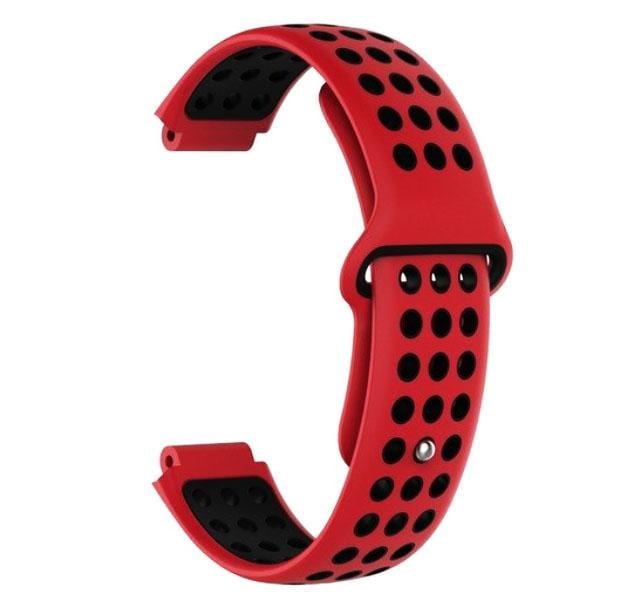 Спортивный ремешок с перфорацией Primo для часов Garmin Forerunner/Approach Red/Black (823826280)
