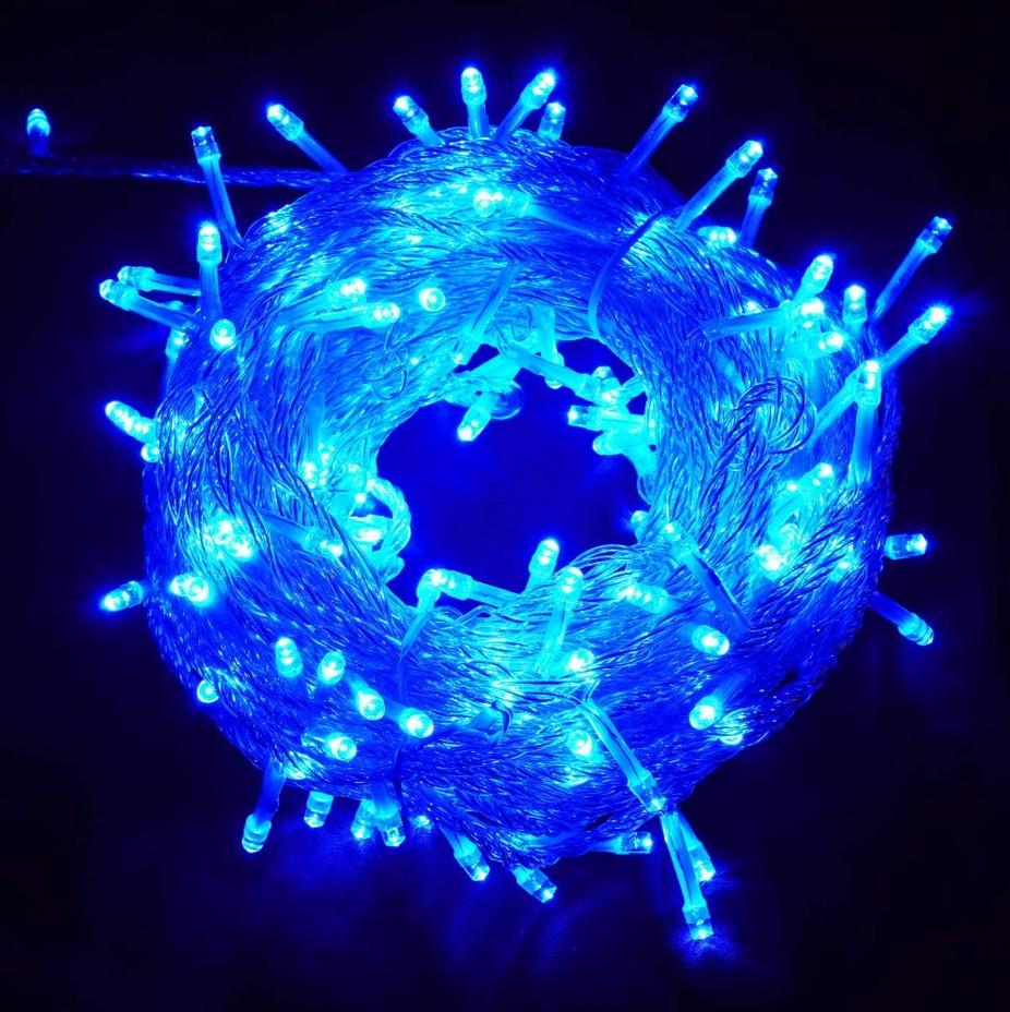 Гирлянда светодиодная 300 LED 15 метров Синий (01-0049)