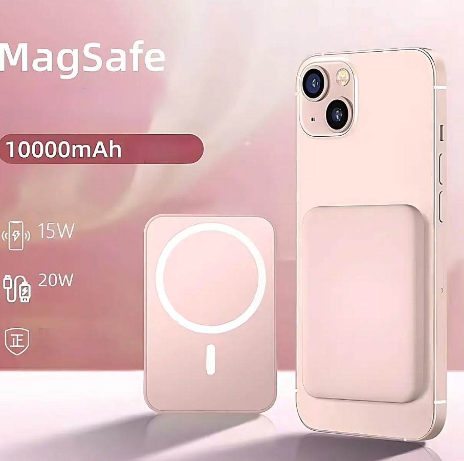 Повербанк Remax RPP-65 MagSafe Magnetic Wireless 10000 mAh 20 W Pink - фото 3 Повербанк Remax RPP-65 MagSafe Magnetic Wireless 10000 mAh 20 W Pink - фото 3