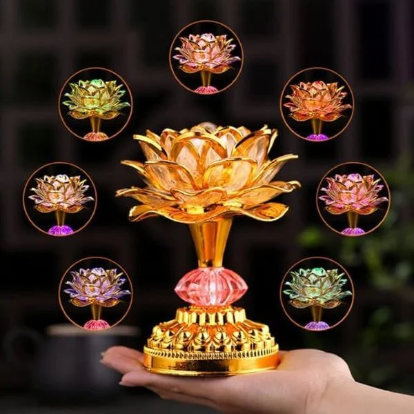 LED-світильник Квітка лотоса 7 кольорів підсвічування (C01418) - фото 4 LED-світильник Квітка лотоса 7 кольорів підсвічування (C01418) - фото 4