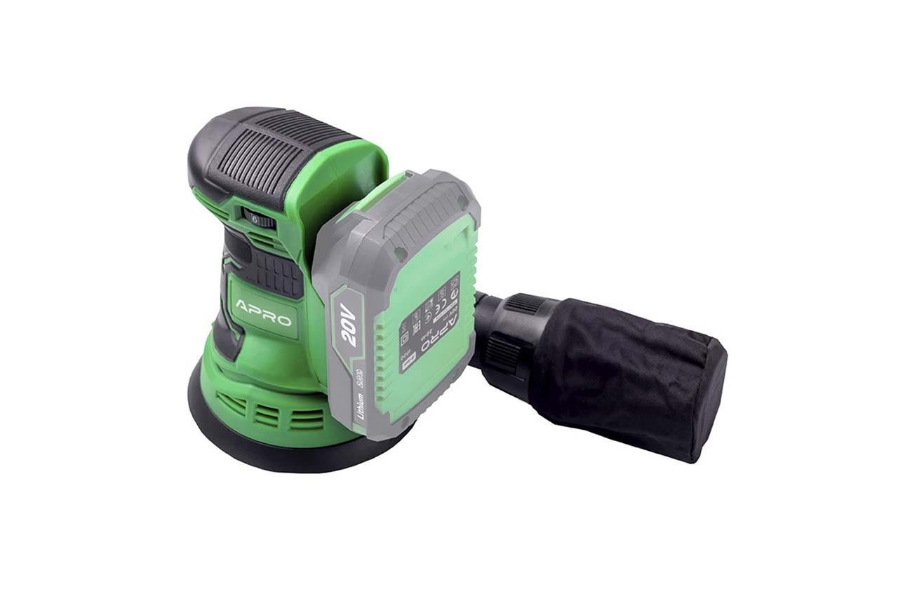 Шліфмашина ексцентрикова акумуляторна Apro OS-20 без АКБ (895204) Шліфмашина ексцентрикова акумуляторна Apro OS-20 без АКБ (895204)