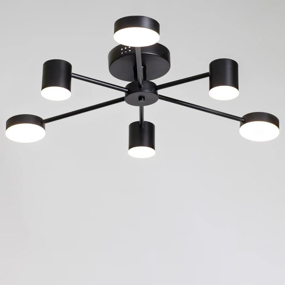 Люстра потолочная светодиодная Light House SY-18898/6 BK 72W 800х130 мм Черный