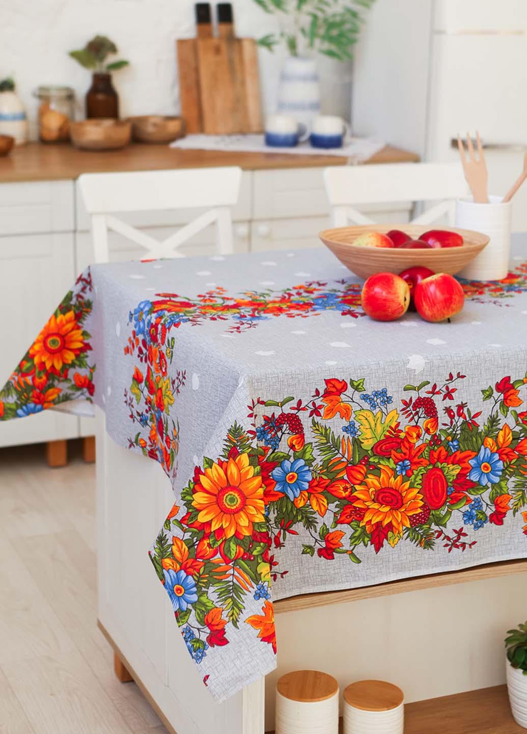 Скатерть льняная Золотая осень 150 смх150 см (зос15)