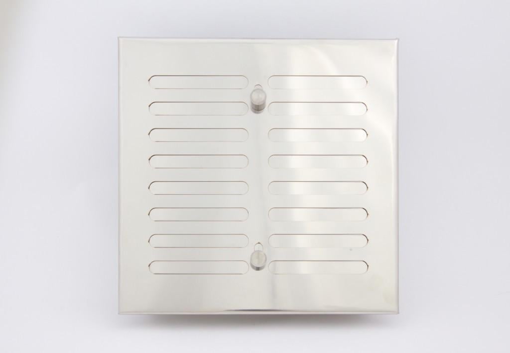 Вентиляційні решітки з регулюванням 17х17 см Нержавіюча сталь (13125031)