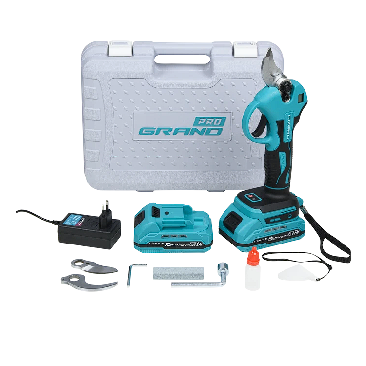 Секатор аккумуляторный Grand СА-30F/20BL-2 бесщеточный 2 АКБ кейс