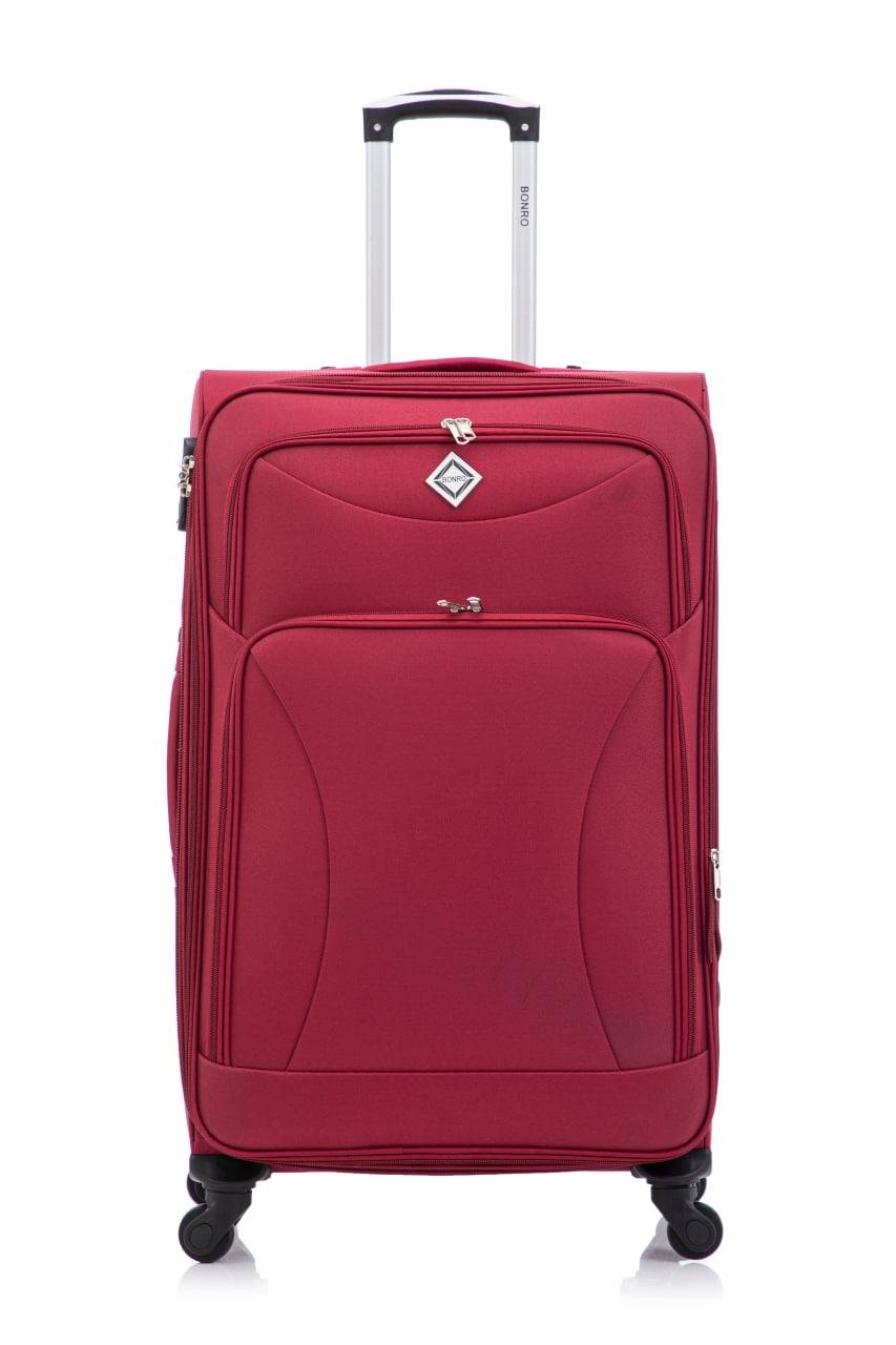 Валізи тканинні Bonro Tourist велика/середня 2 шт. Вишневий (5654) - фото 22 Валізи тканинні Bonro Tourist велика/середня 2 шт. Вишневий (5654) - фото 22