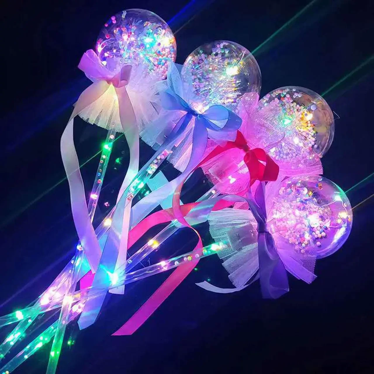 Кулька на паличці Glow Sticks For Fairies з червоною стрічкою (14426099) - фото 4