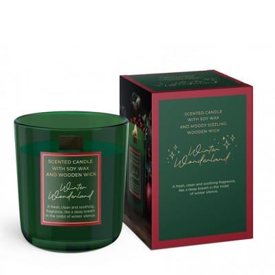 Свечка ароматическая с деревянным гнетом Winter Wonderland (28885)