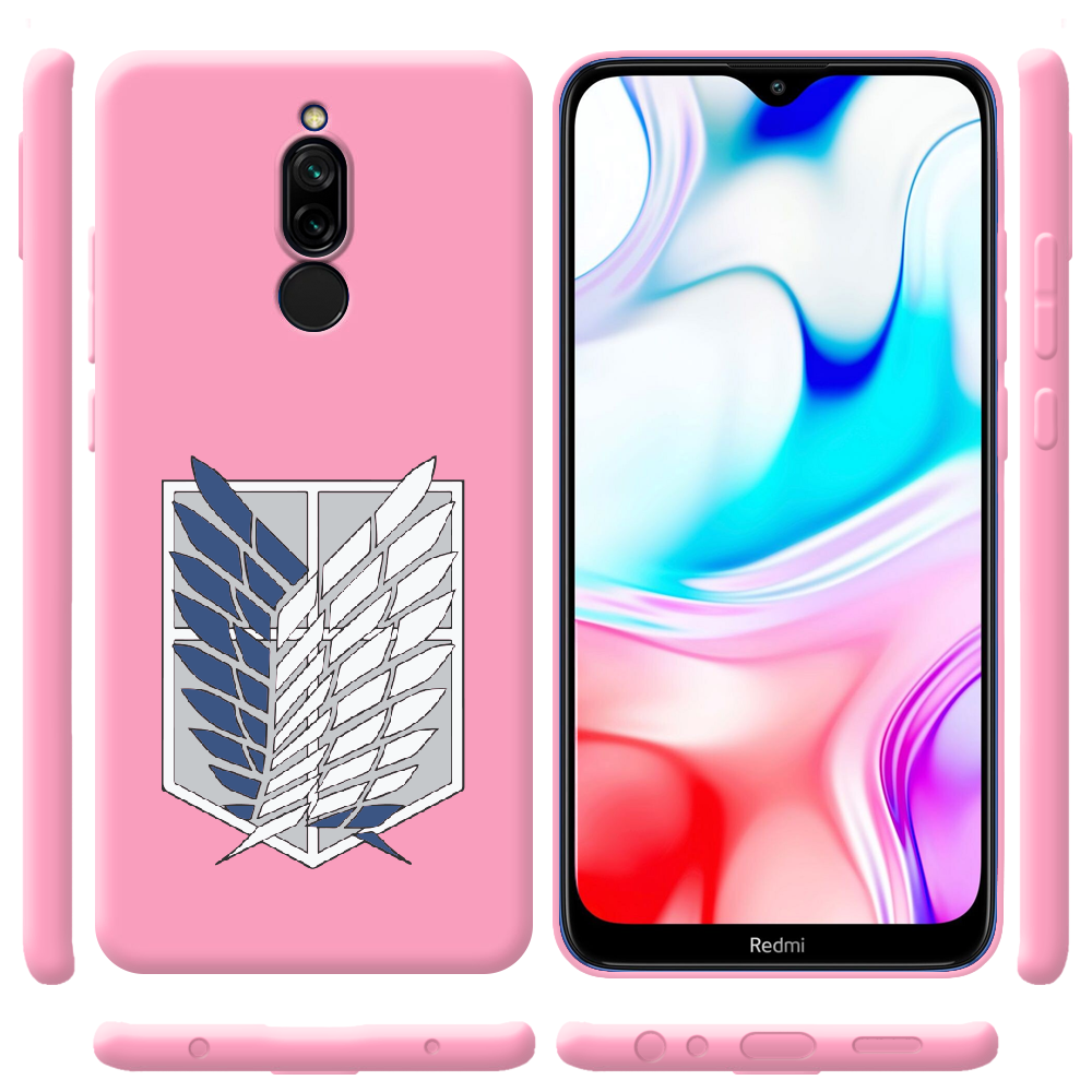 Чохол Boxface Xiaomi Redmi 8 Атака Титанів Крила Свободи Рожевий силікон (38411-bk88-38676) - фото 2
